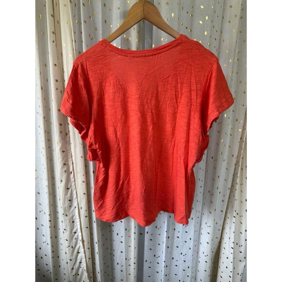 Chico's Women's V Neck Waterfall Sleeves Semi Sheer Basic Blouse Top L - Picture 4 of 6